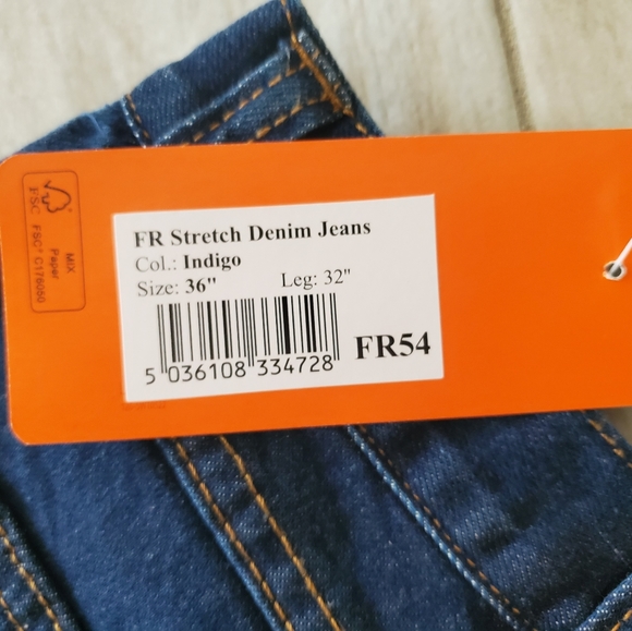 NWT Portwest® FR Flame Resistant Jeans (Denim Stretch-Fit) 36x32 - Picture 3 of 10